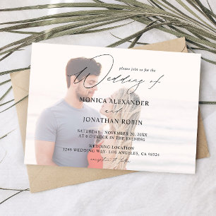 Invitation Photo moderne horizontale 4 Mariage
