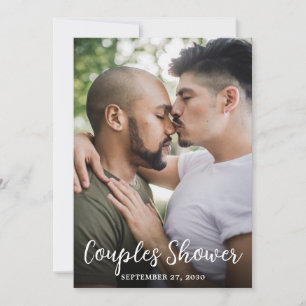 Invitation Photo moderne LGBTQ Couples Douche