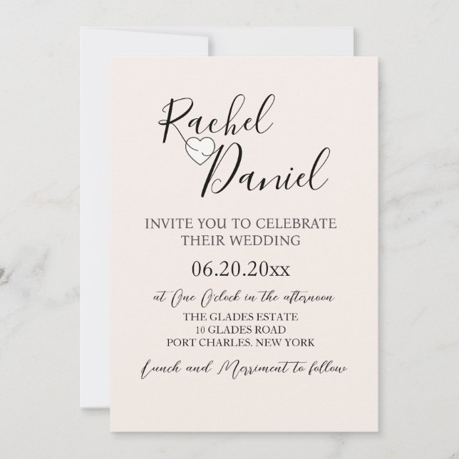 Invitation Photo moderne Mariage de code QR (Devant)