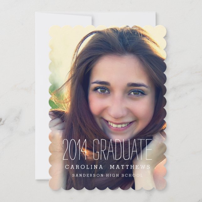 Invitation Photo moderne Parti de Graduation au lycée (Devant)