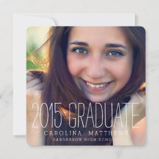 Invitation Photo moderne Parti de Graduation au lycée