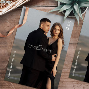 Invitation Photo Moderne Sauvegarder Notre Date