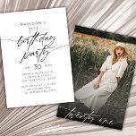 Invitation Photo moderne simple 21ème anniversaire de fête<br><div class="desc">Moderne Simple 21ème anniversaire fêté invitation photo</div>