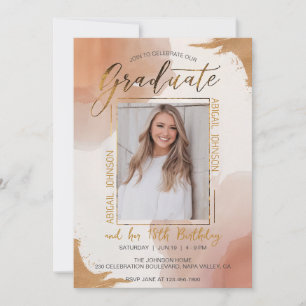 Invitation Photo modifiable Atteinte Oeil Anniversaire Gradua