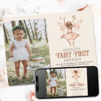 Photo modifiable Blush Pink Fairy Premier 1er anni
