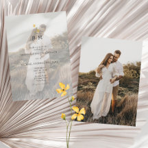 Photo Monogram Minimalist Wedding