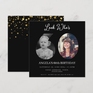 Invitation photo Montage fête d'anniversaire 60 ans