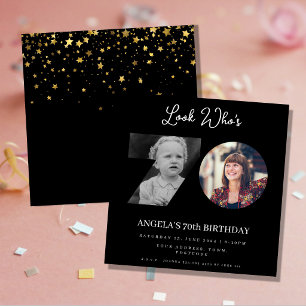 Invitation photo Montage fête d'anniversaire 70 ans