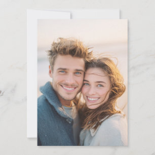 Invitation Photo Naturelle Bleue Joyeuse