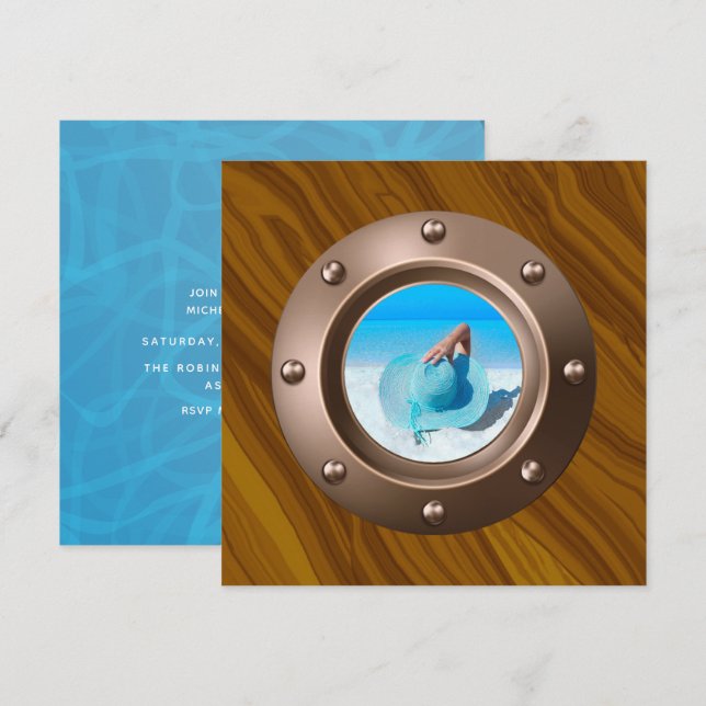 Invitation Photo Nautic Anniversaire (Devant / Derrière)