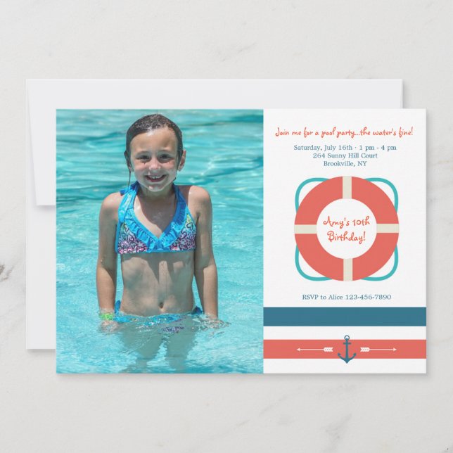 Invitation photo nautique (Devant)