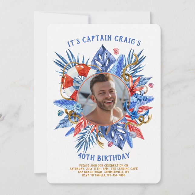 Invitation photo Nautique (Devant)