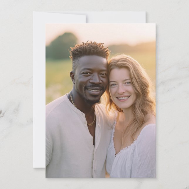 Invitation Photo Neutre et Décontracté avec une Atmosphère Jo (Devant)