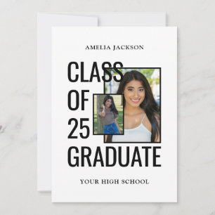 Invitation Photo Noir Blanc 2 Classe De 26 Grad Porte Ouverte