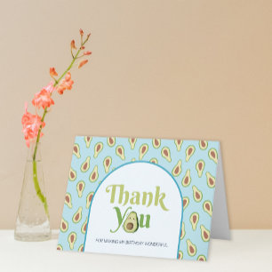 Invitation Photo Onederful Avocado 1st Birthday ThankYou Card