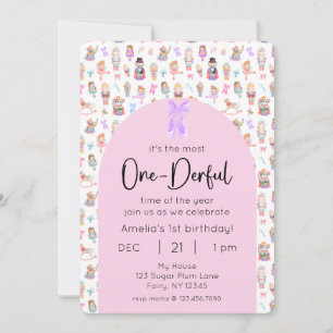 Invitation Photo OneDerful Nutcracker 1er anniversaire