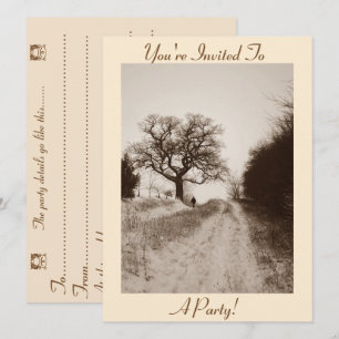 Invitation photo originale de la scène de neige en hiver