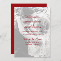 Photo Overlay Lovely Red Text Minimalist Wedding