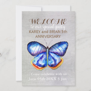 Invitation photo Papillon Canvas