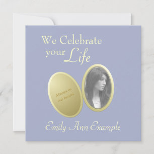 Invitation Photo personnalisable : Réveil / (Vivant) Funérail