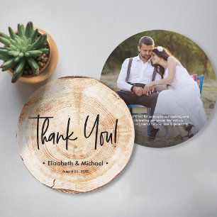Invitation Photo personnalisé de mariage rustique à grain de