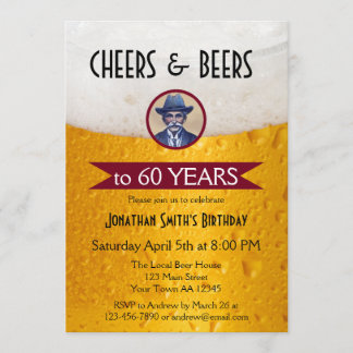 Invitation Photo personnalisée Bière Anniversaire Fête Invita