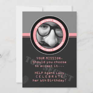 Invitation photo personnalisée de la fête d'annive