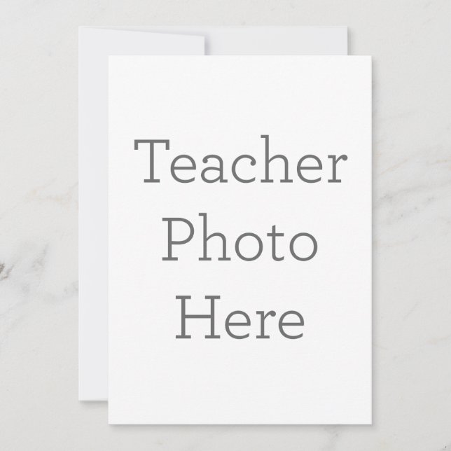 Invitation photo personnalisée de l'enseignant (Devant)