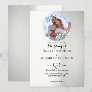 Invitation Photo Personnalisée Et Mariage Floral