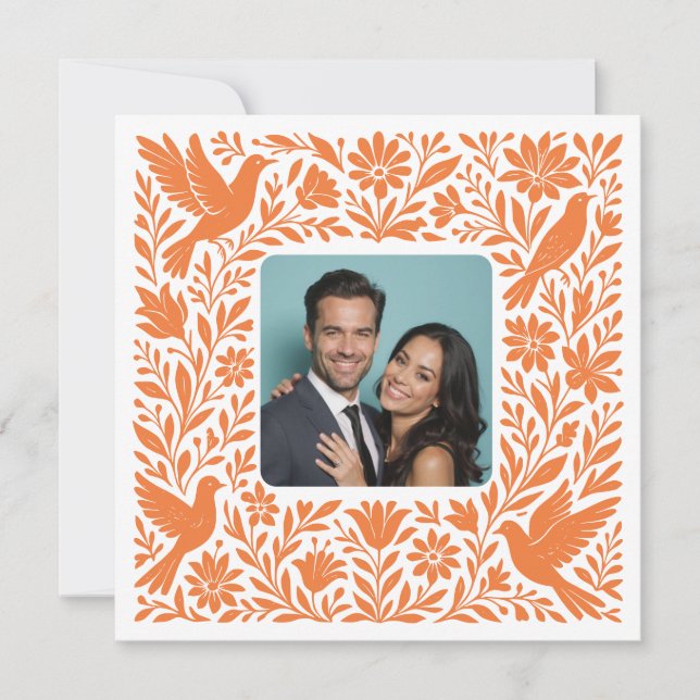 Invitation Photo personnalisée Mexicain Otomí Tenango Enregis (Devant)