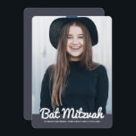 Invitation Photo personnalisée moderne Bat mitzvah<br><div class="desc">Ce design est composé d'un script cursif ludique contré par la simple typographie de san serif. Ce design est moderne et simple. Ajouter une image photo.

Disponible ici :http://www.zazzle.com/store/selectpartysupplies</div>