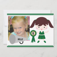 Photo personnalisée Pom-pom girl vert Anniversaire