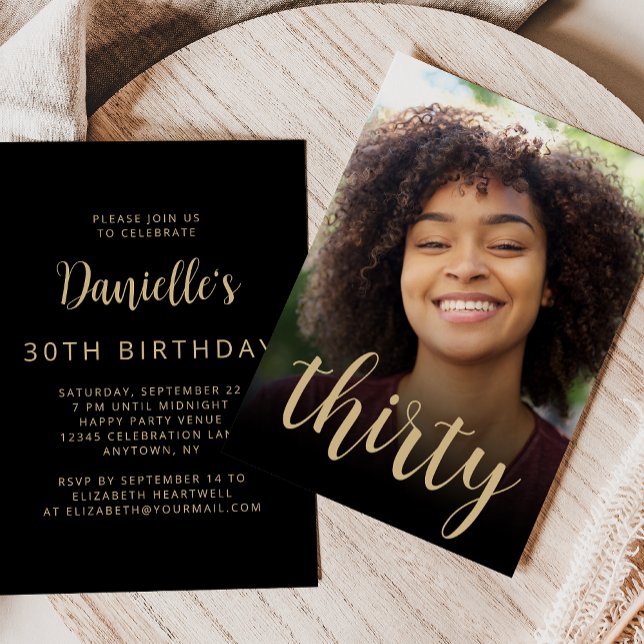 Invitation Photo personnalisée Trente-troisième fête d'annive (Créateur téléchargé)