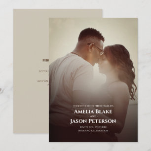Invitation Photo personnelle   Mariage simple