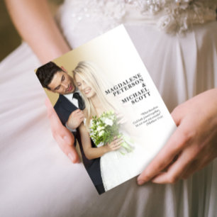 Invitation Photo personnelle White Gradation Mariage