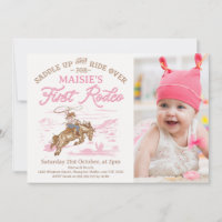 Photo Pink Cowgirl First Rodeo 1er anniversaire