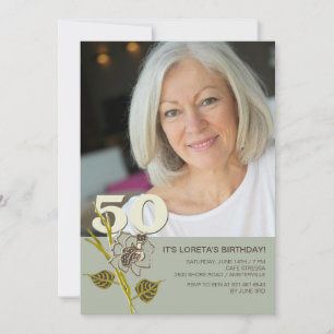 Invitation photo pour 50e anniversaire