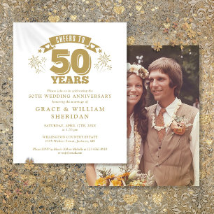 Invitation photo pour 50e anniversaire de mariage 