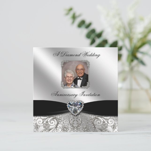 Invitation photo pour 60e anniversaire de mariage  (Debout devant)