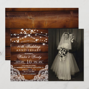 Invitation photo pour anniversaire de mariage - TO