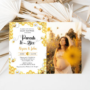 Invitation photo pour Baby Shower Parents To Bee