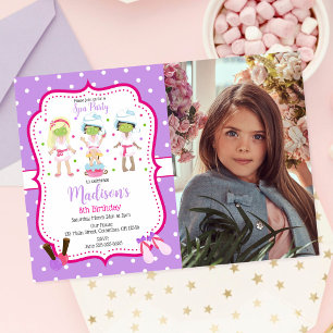 Invitation photo pour fête d'anniversaire de maqui