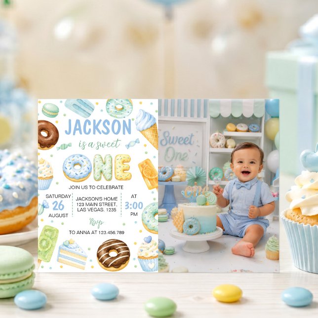 Invitation photo pour fête d'anniversaire Donut Sw (Créateur téléchargé)