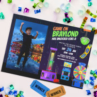 Invitation photo pour fête d'anniversaire en salle