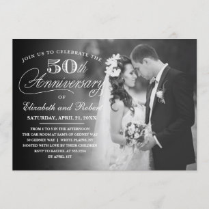 Invitation photo pour la fête du 50e anniversaire