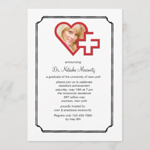 Invitation photo pour la remise des diplômes Médic