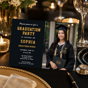 Invitation photo pour la soirée de graduation des 