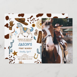Invitation photo pour l'anniversaire de Cowboy