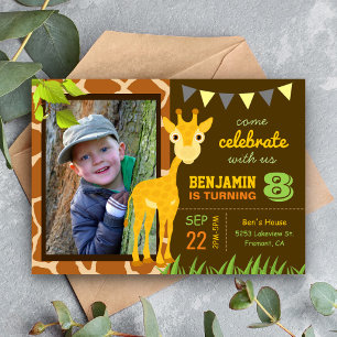 Invitation photo pour l'anniversaire des enfants a