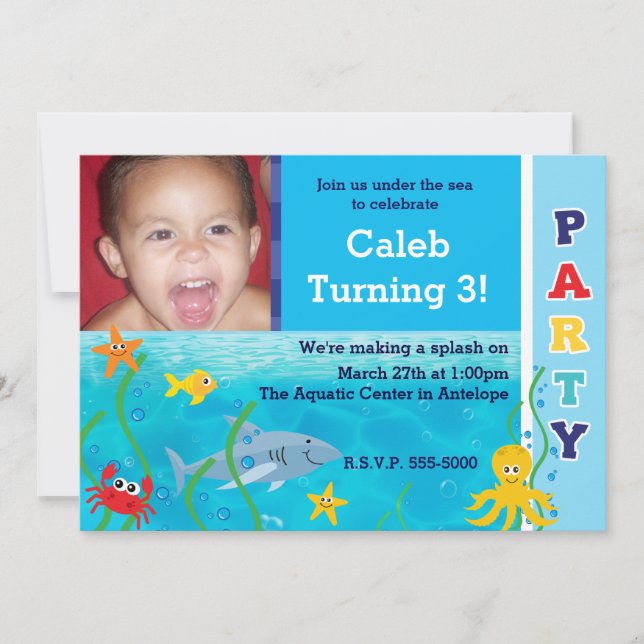 Invitation photo pour l'anniversaire des enfants s (Devant)